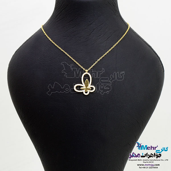 گردنبند طلا - طرح پروانه