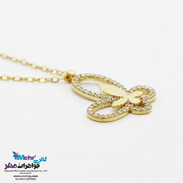 گردنبند طلا - طرح پروانه