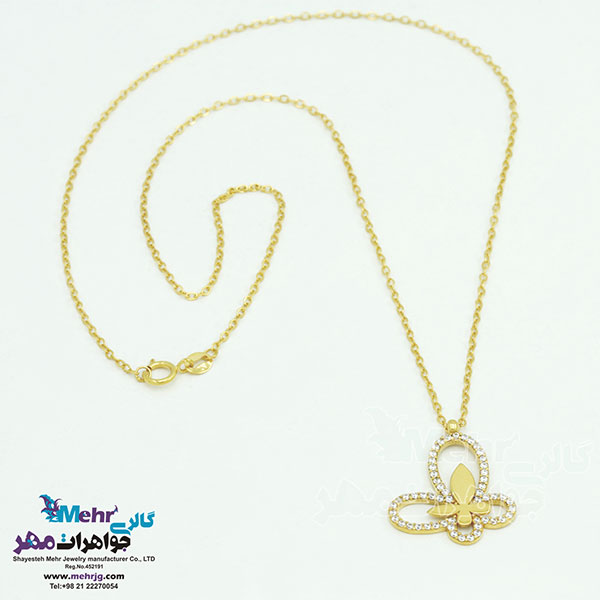 گردنبند طلا - طرح پروانه