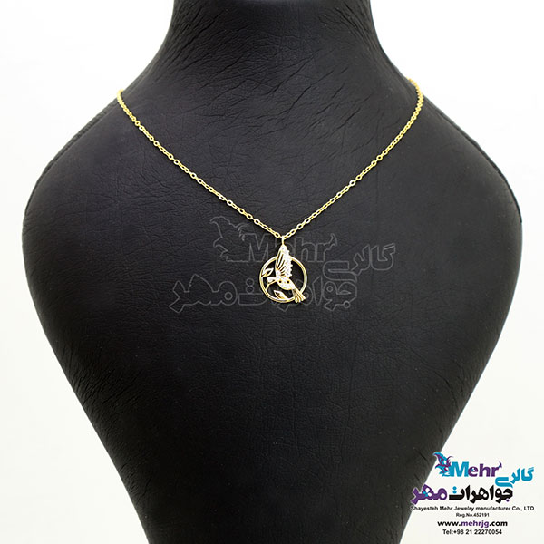 گردنبند طلا - طرح مرغ مگس خوار