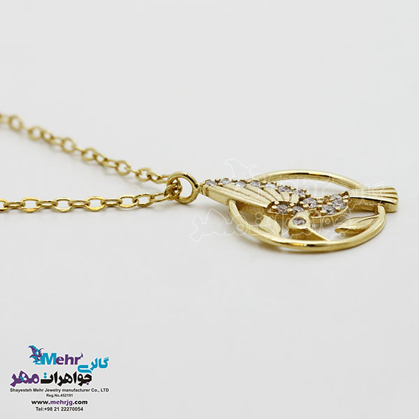 گردنبند طلا - طرح مرغ مگس خوار