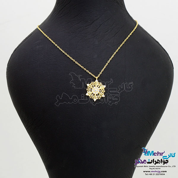 گردنبند طلا - طرح برف