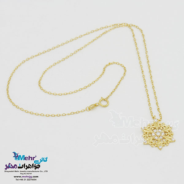 گردنبند طلا - طرح برف