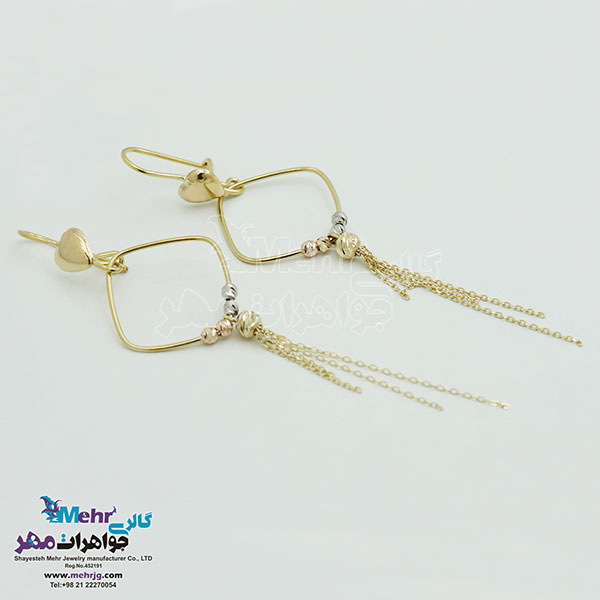 گوشواره طلا - طرح هندسی