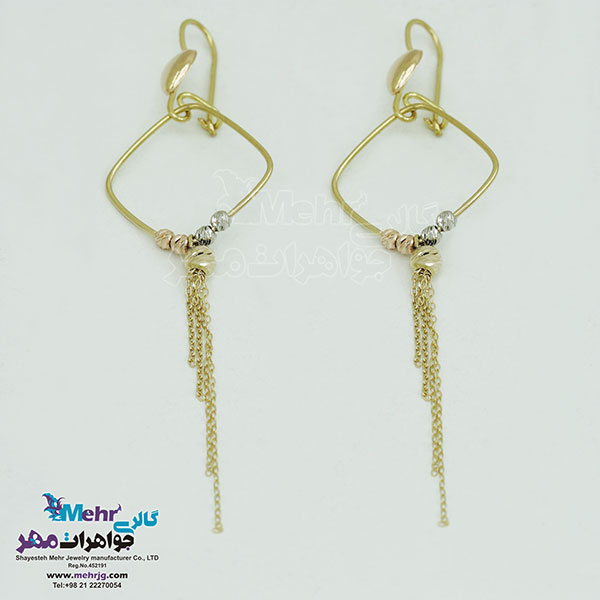 گوشواره طلا - طرح هندسی