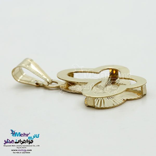 آویز طلا - طرح پروانه