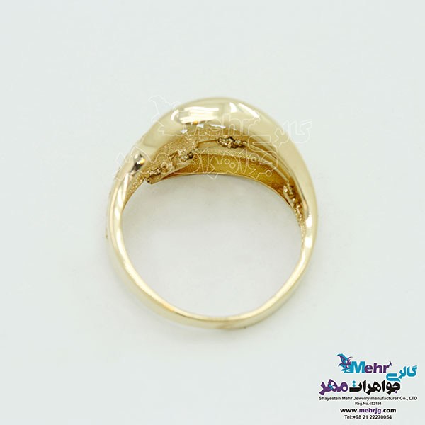 انگشتر طلا - طرح شاخه و برگ