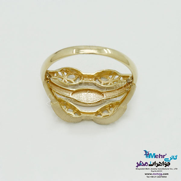 انگشتر طلا - طرح گل