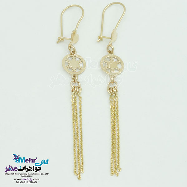 گوشواره طلا - طرح برف