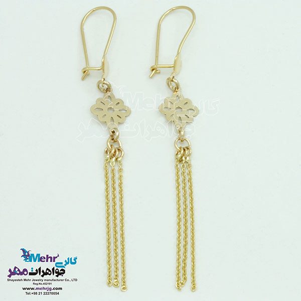گوشواره طلا - طرح گل
