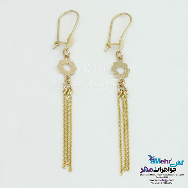 گوشواره طلا - طرح گل