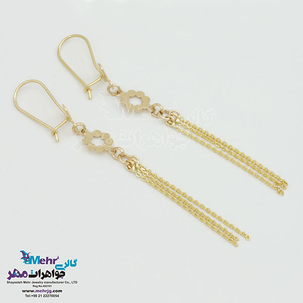 گوشواره طلا - طرح گل
