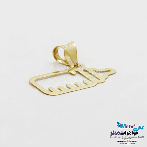 آویز طلا - طرح شیشه شیر بچه