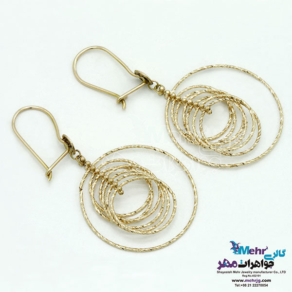گوشواره طلا - طرح دایره