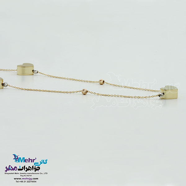 گردنبند رولباسی طلا - طرح قلب