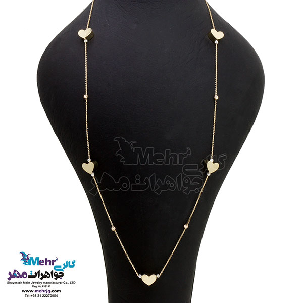 گردنبند رولباسی طلا - طرح قلب