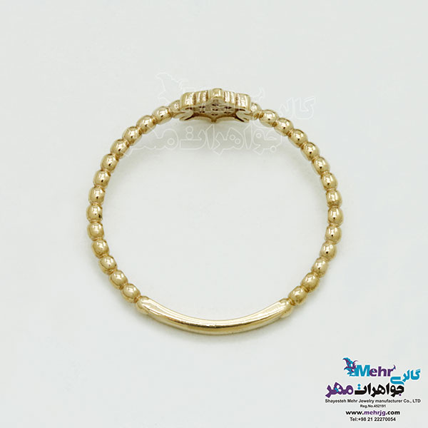 انگشتر طلا - طرح گل