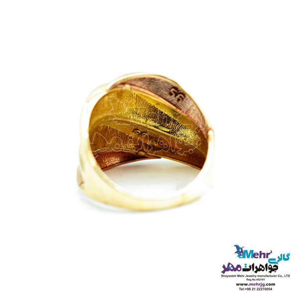 انگشتر طلا - طرح موج