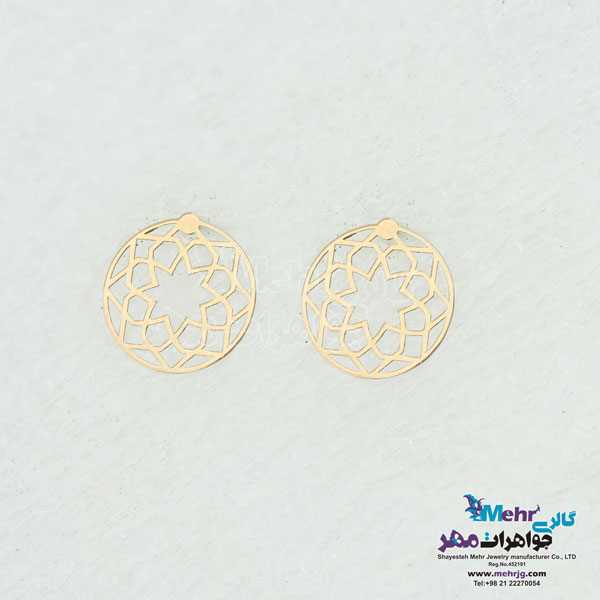 گوشواره طلا - طرح  شمسه