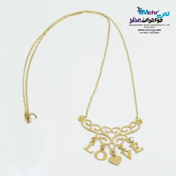 گردنبند طلا - طرح عشق
