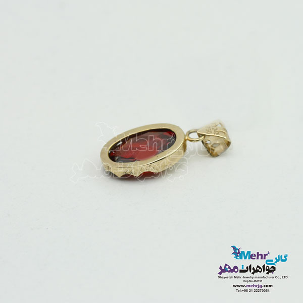 آویز طلا - طرح قطره رنگی