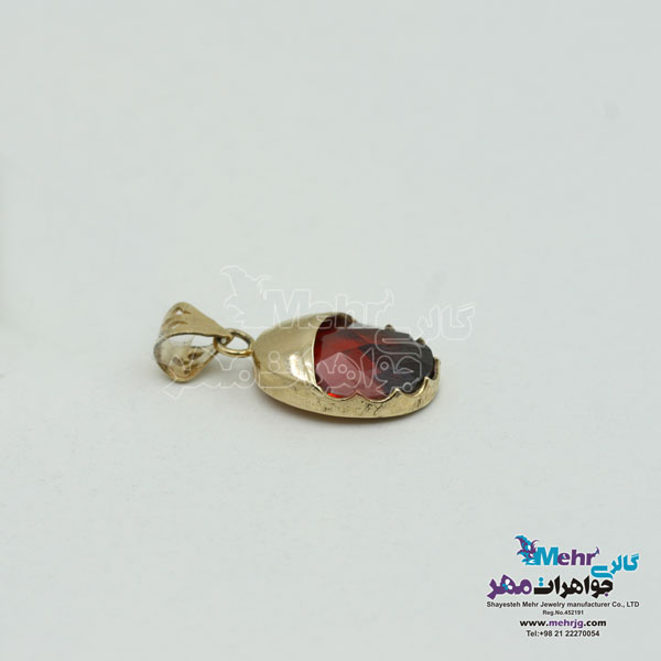 آویز طلا - طرح قطره رنگی