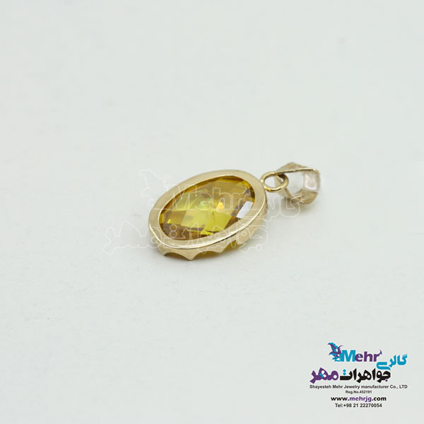آویز طلا - طرح قطره رنگی