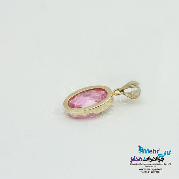 آویز طلا - طرح قطره رنگی