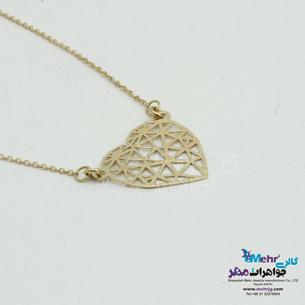 گردنبند طلا - طرح قلب اوریگامی