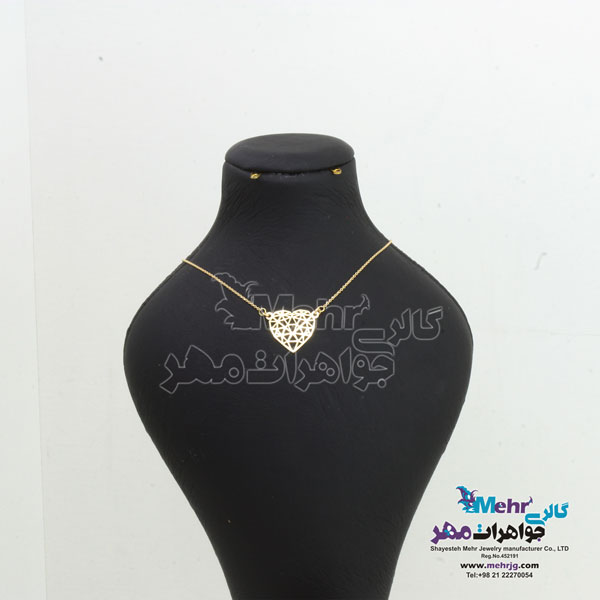 گردنبند طلا - طرح قلب اوریگامی