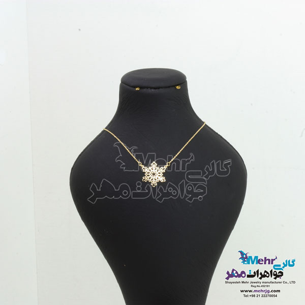 گردنبند طلا - طرح برف