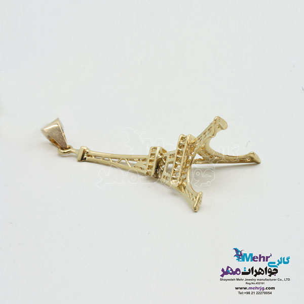 آویز طلا - طرح برج ایفل