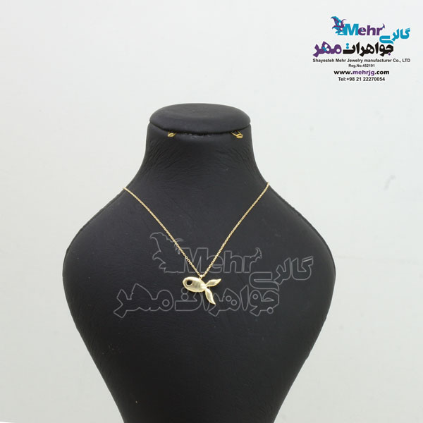 گردنبد طلا -  طرح ماهی