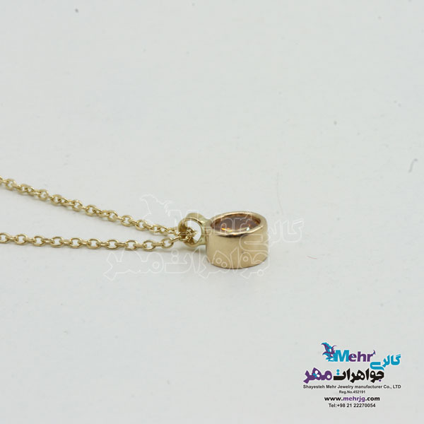 گردنبد طلا - طرح سنگ رنگی