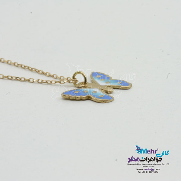 گردنبند طلا - طرح پروانه