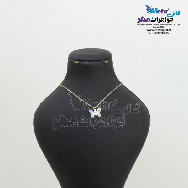 گردنبند طلا - طرح پروانه