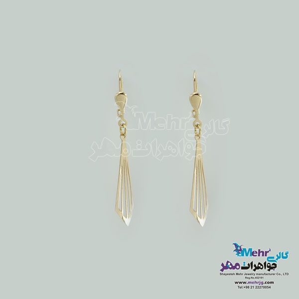 گوشواره طلا - طرح هندسی خطی