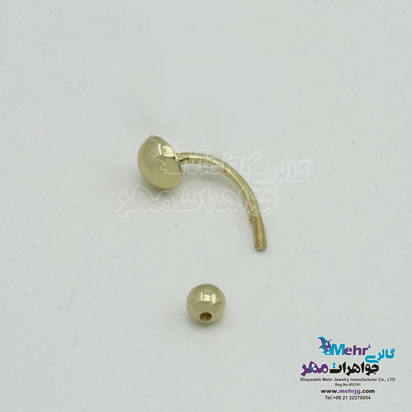 پیرسینگ طلا - طرح گوی
