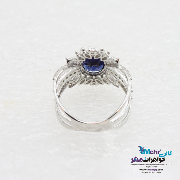 انگشتر طلا - طرح گل مینا