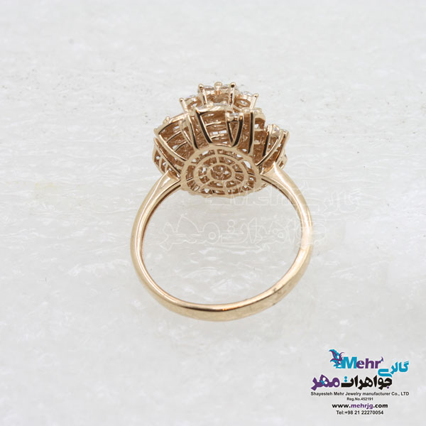 انگشتر طلا - طرح گل گندم