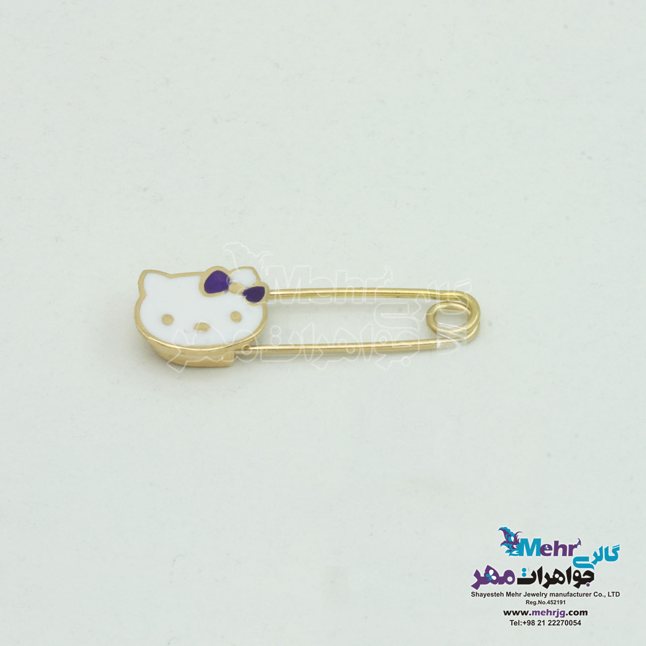 سنجاق سینه طلا - طرح کیتی