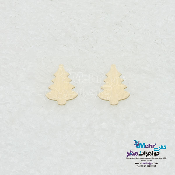 گوشواره طلا - طرح کاج