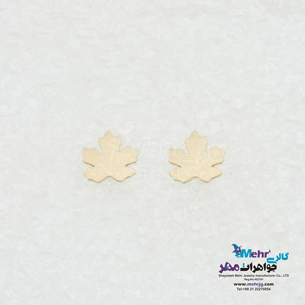 گوشواره طلا - طرح برگ