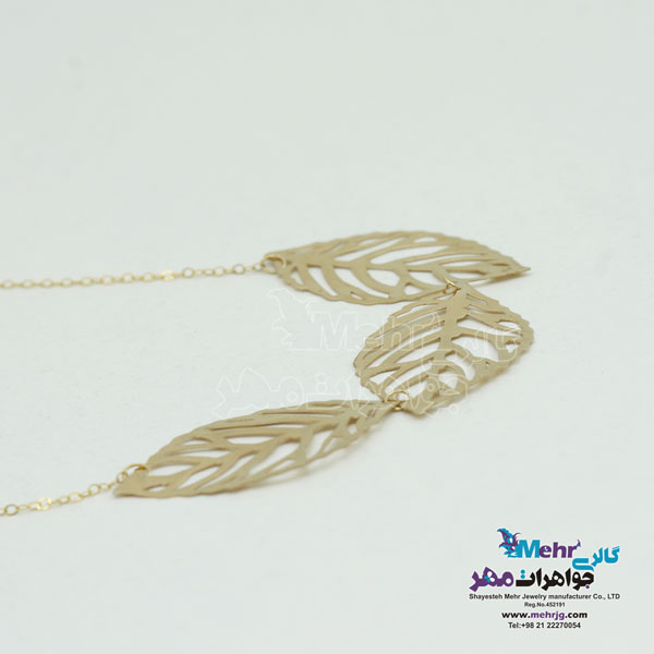 گردنبند طلا - طرح برگ