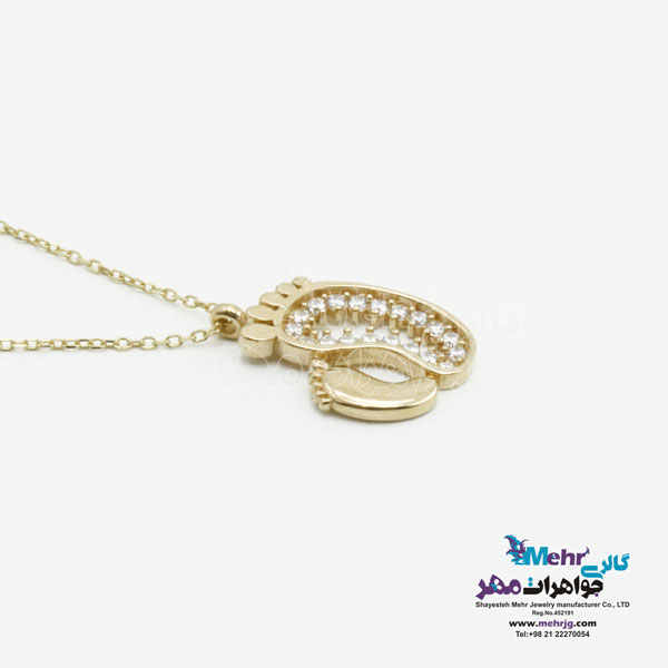 گردنبند طلا - طرح رد پا