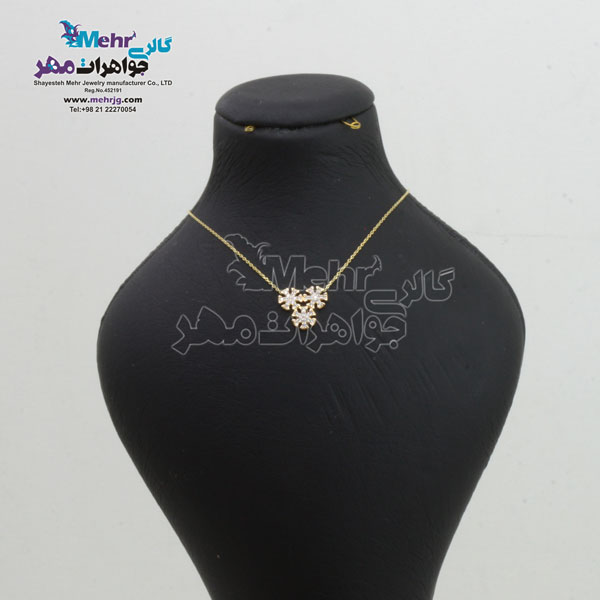 گردنبند طلا - طرح برف