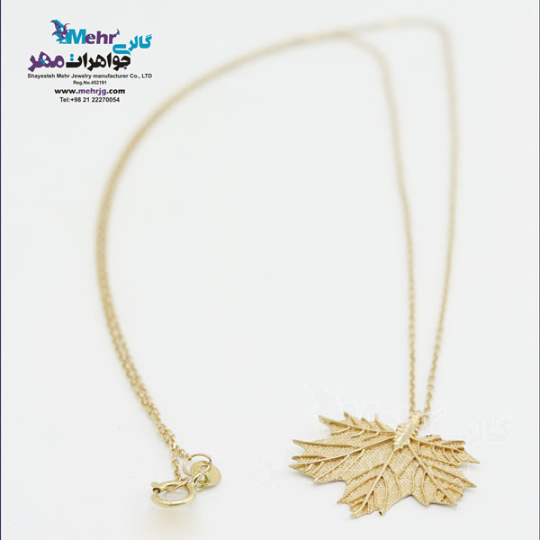 گردنبند طلا - طرح برگ
