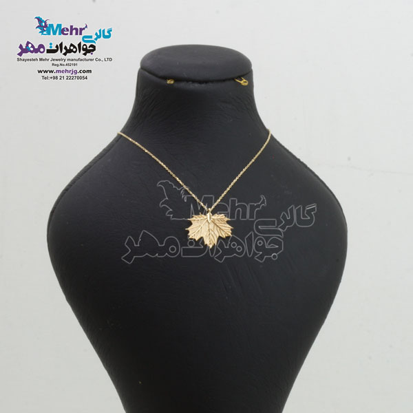 گردنبند طلا - طرح برگ