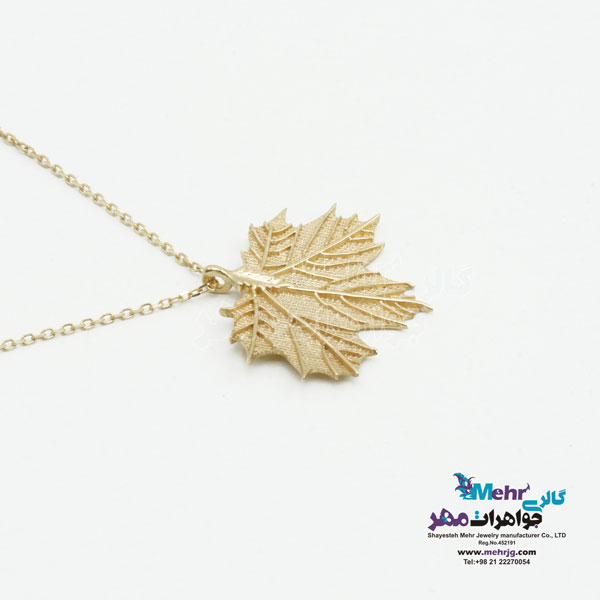 گردنبند طلا - طرح برگ