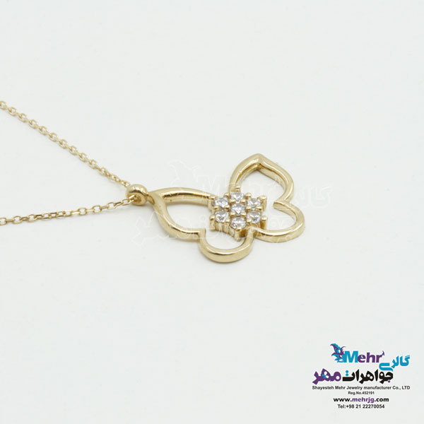 گردنبند طلا - طرح پروانه